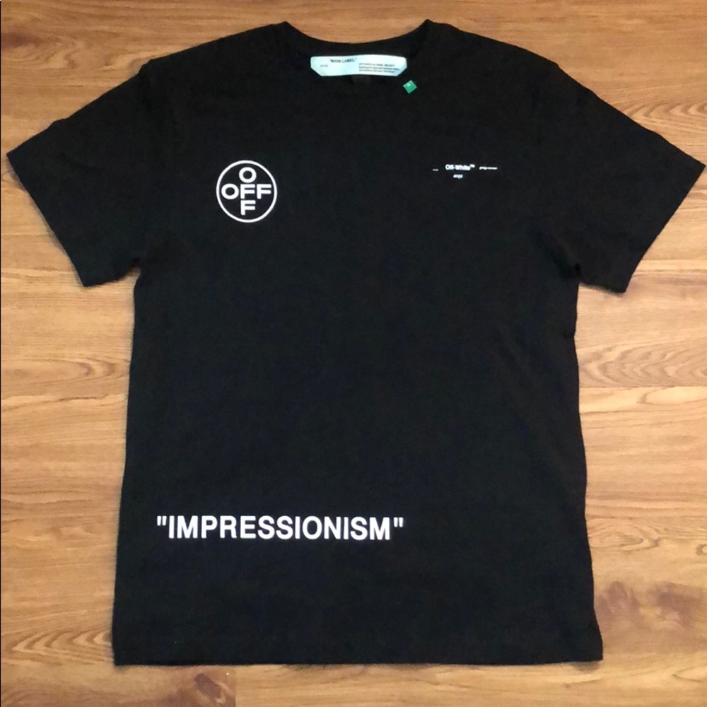 off white impressionism black t shirt